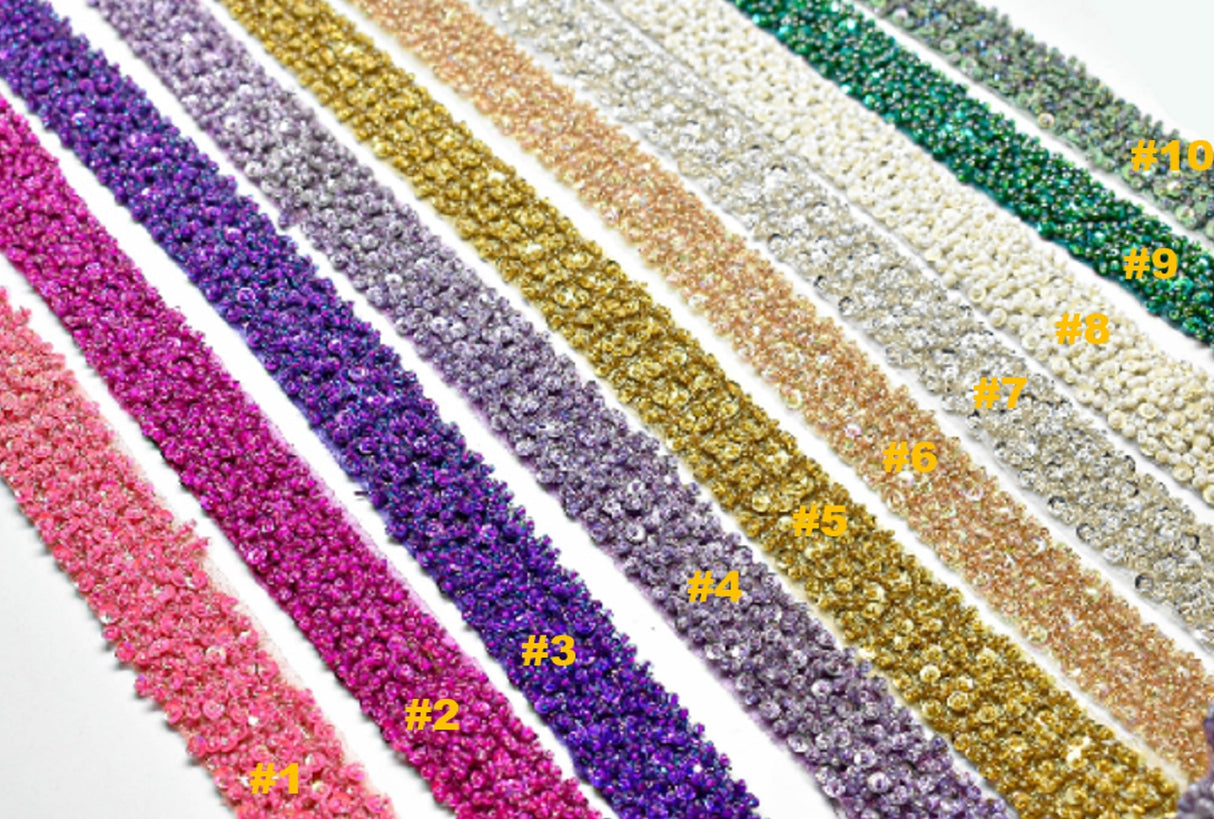 Beaded Sequin Trim 1 Inch