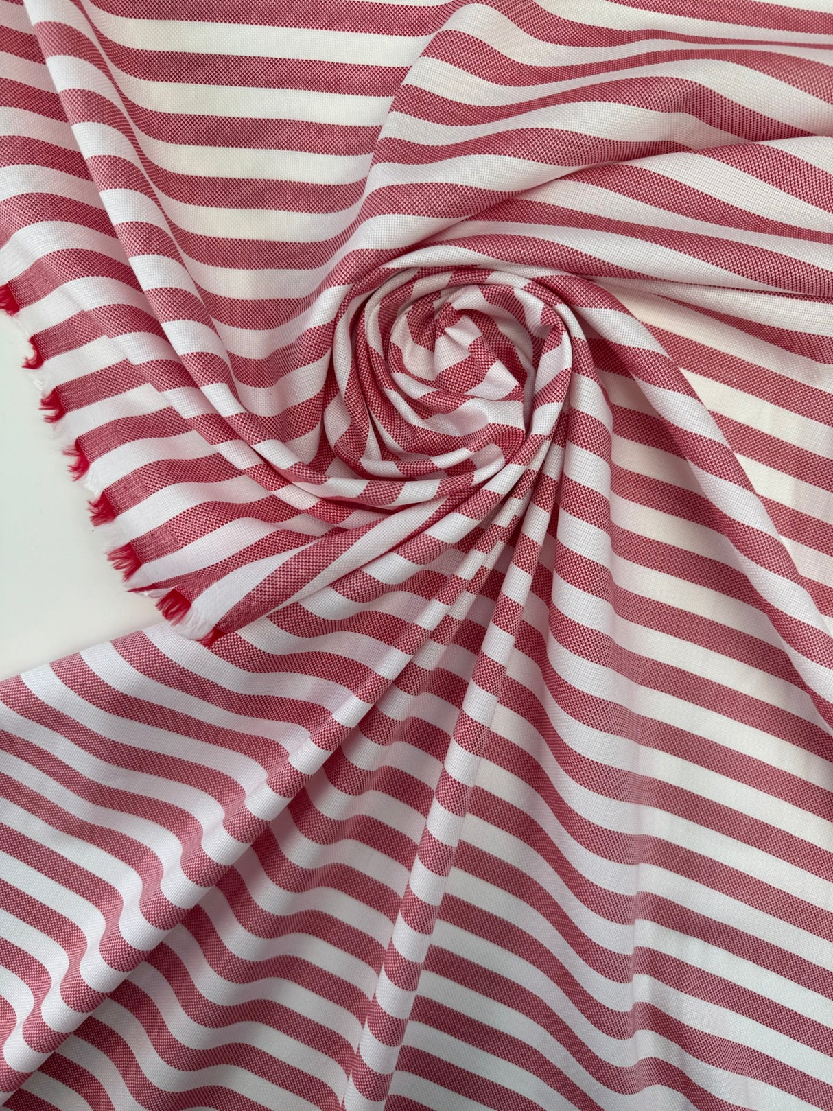 Cotton Red Striped Shirt Fabric