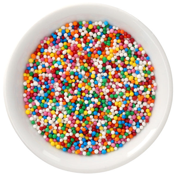 Multi-Colored Nonpareils- Red 3 Free Sprinkles cake dots