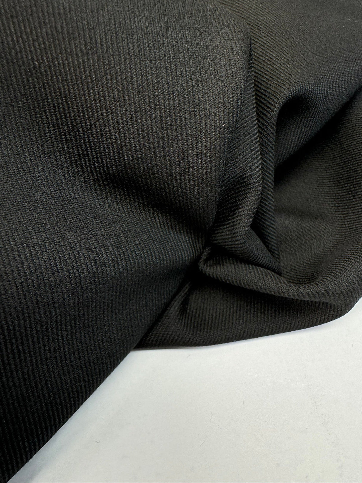 Black Twill Suit Fabric Polyester Viscose Elastane