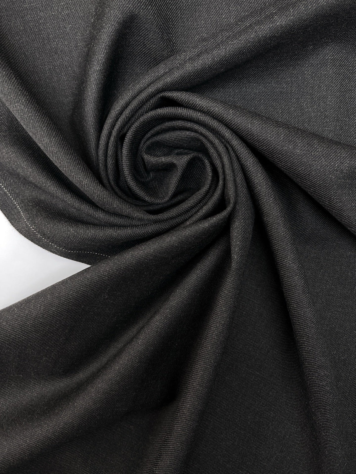 Wool Twill Suit Fabric Black