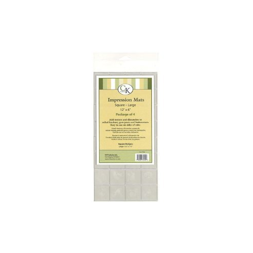 Fondant Impression Mat -Square Large - Pkg of 4