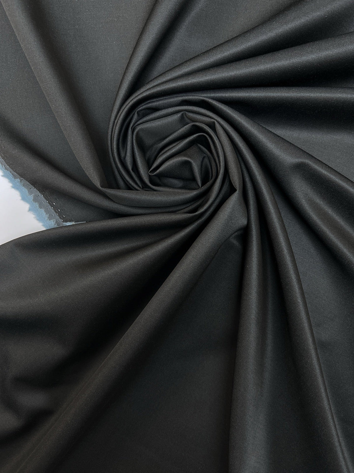 Wool Sateen Gray Fabric