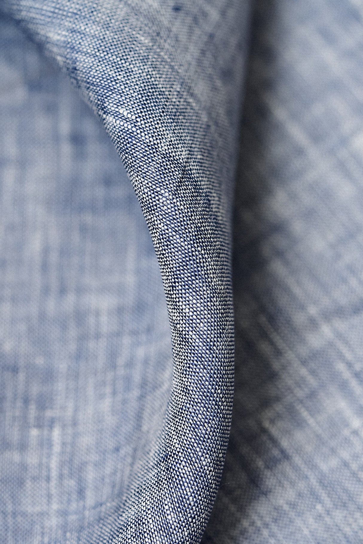 Pure Linen 2-Tone Melange Navy/Off-White