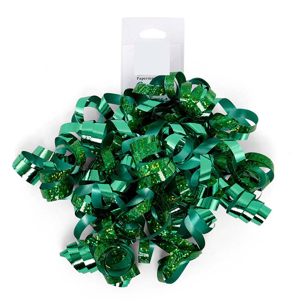 Solid Colored Crimped Curly Bows 5 '' Emeralds Color 24 each / case