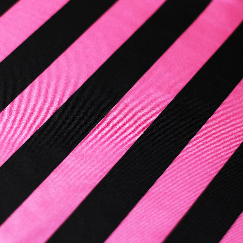 Lucky Stripes Polyester Spandex Fabric - Multi-Color 1" Wide Stripes, 58/60" Width (1 Yard)