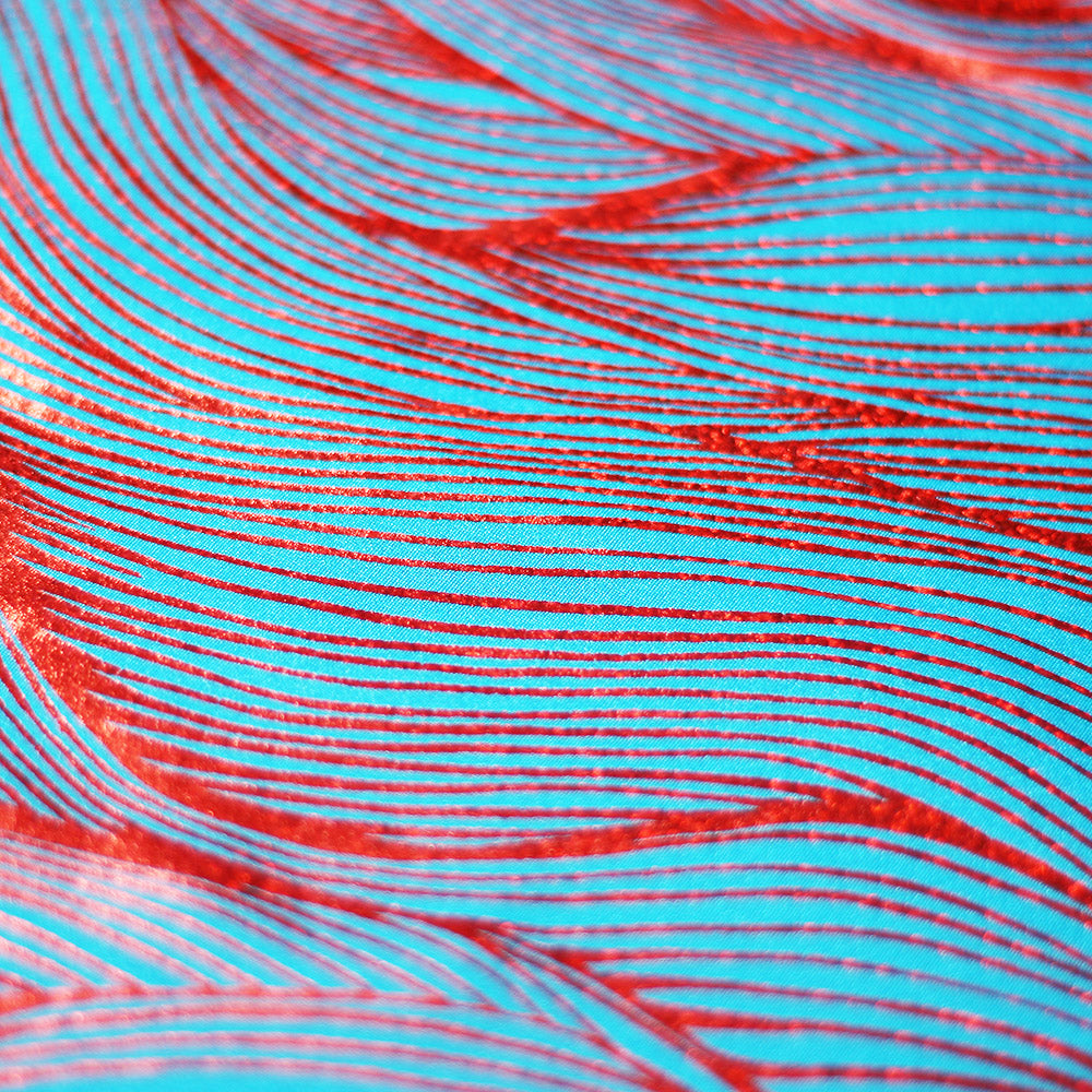 Strands Holo Nylon Spandex Fabric - Assorted Colors, Wavy Zebra Pattern, 58/60" Width (1 Yard)
