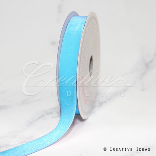 5/8" Bright Velvet Ribbon-7 Yds (Blue)