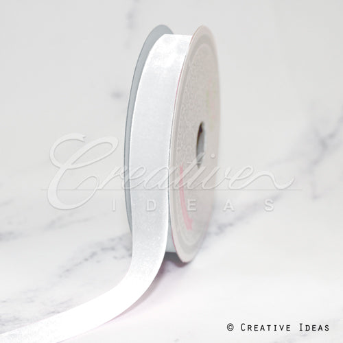 5/8" Bright Velvet Ribbon-7 Yds (White)