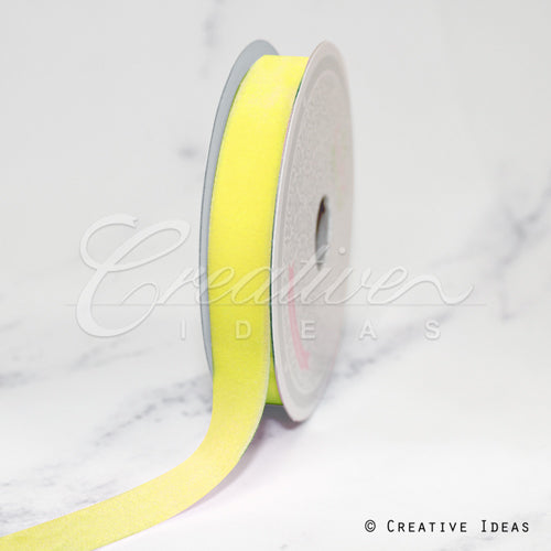 5/8" Bright Velvet Ribbon-7 Yds (Yellow)