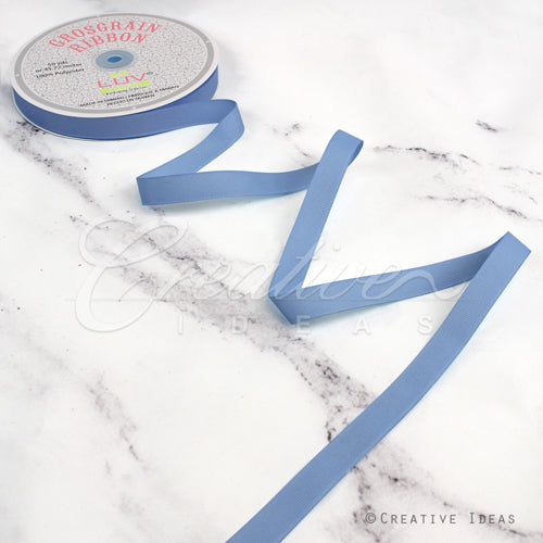5/8" Grosgrain Ribbon - 50 Yards (Denim Blue)