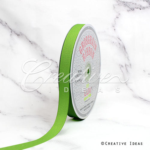 5/8" Grosgrain Ribbon - 50 Yards (Apple Green)