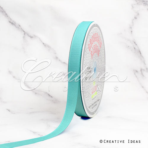 5/8" Grosgrain Ribbon - 50 Yards (Aqua)