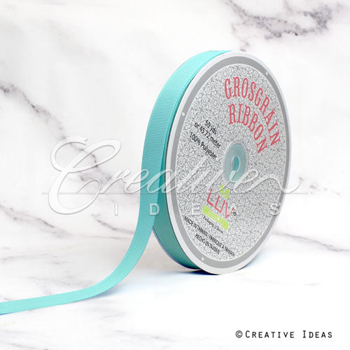 5/8" Grosgrain Ribbon - 50 Yards (Aqua)