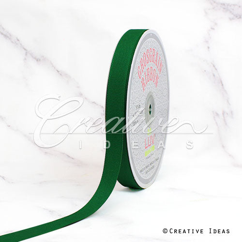 5/8" Grosgrain Ribbon - 50 Yards (Emerald Green)