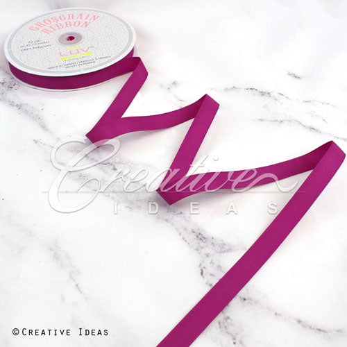 5/8" Grosgrain Ribbon - 50 Yards (Fuchsia)