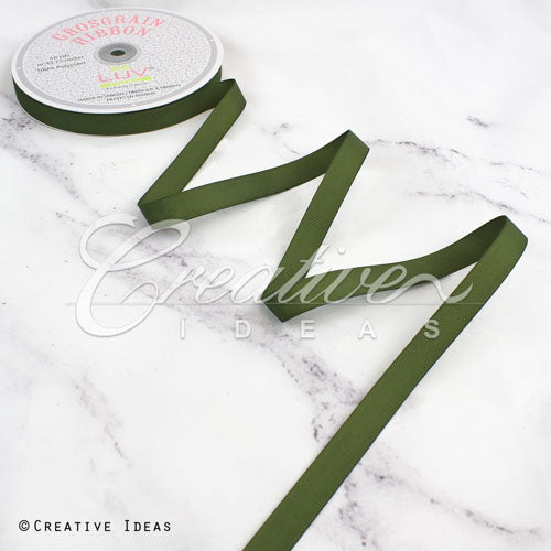 5/8" Grosgrain Ribbon - 50 Yards (Moss Green)
