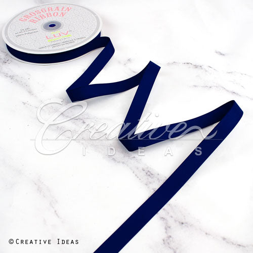 5/8" Grosgrain Ribbon - 50 Yards (Navy Blue)