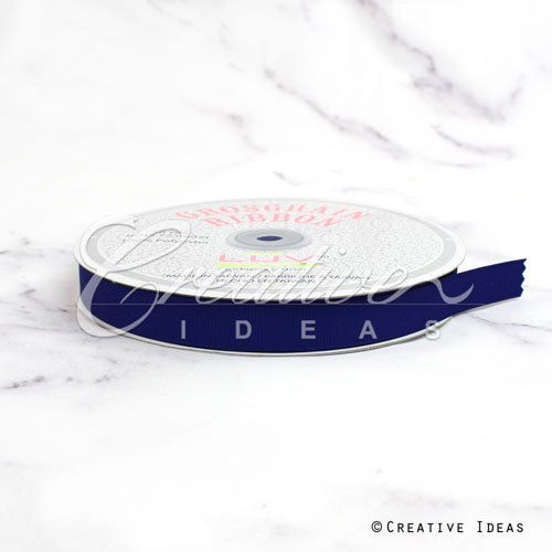 5/8" Grosgrain Ribbon - 50 Yards (Navy Blue)