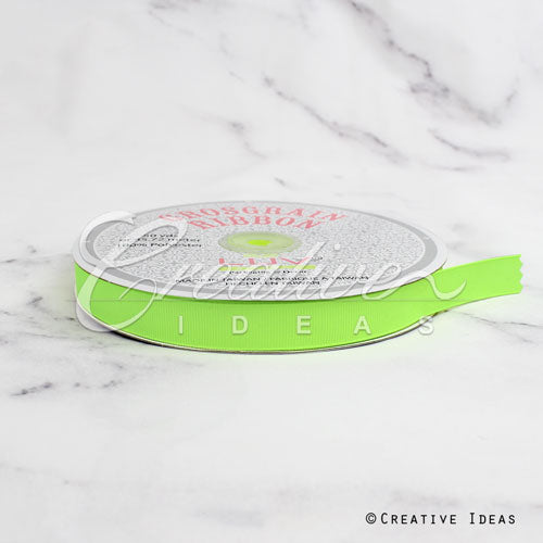5/8" Grosgrain Ribbon - 50 Yards (Neon Green)