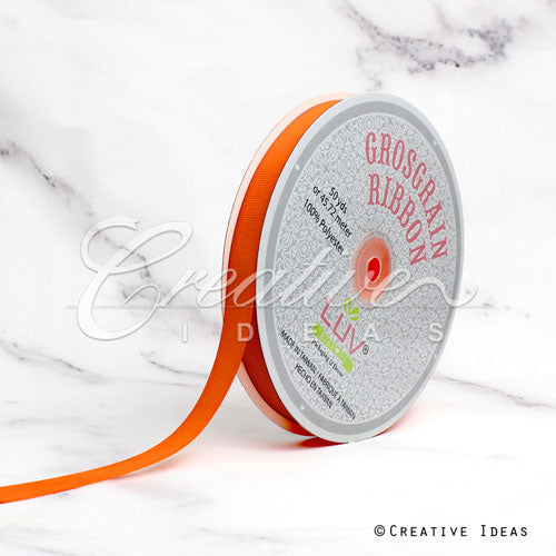 5/8" Grosgrain Ribbon - 50 Yards (Orange)
