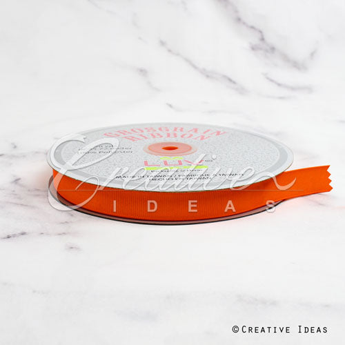 5/8" Grosgrain Ribbon - 50 Yards (Orange)