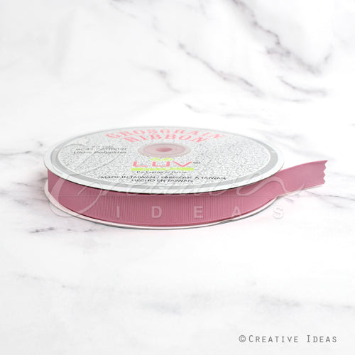 5/8" Grosgrain Ribbon - 50 Yards (Rosy Mauve)