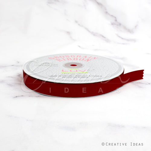 5/8" Grosgrain Ribbon - 50 Yards (Scarlet Red)
