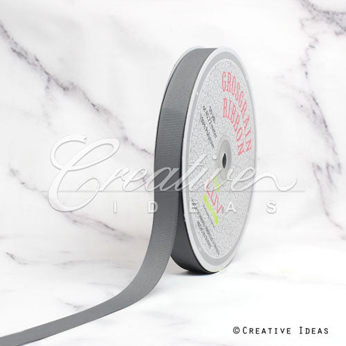 5/8" Grosgrain Ribbon - 50 Yards (Silver)