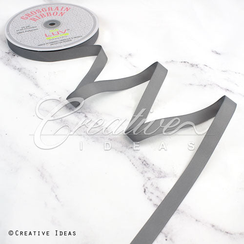 5/8" Grosgrain Ribbon - 50 Yards (Silver)