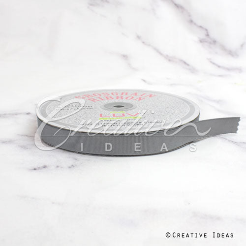 5/8" Grosgrain Ribbon - 50 Yards (Silver)