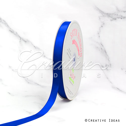 5/8" Single Face Satin-100 Yds (Vibrant Blue)