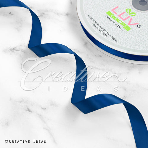 5/8" Single Face Satin-100 Yds (Midnight Blue)
