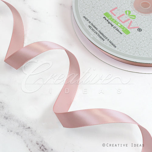 5/8" Single Face Satin Ribbon - 100 Yards (Mauve Pink)