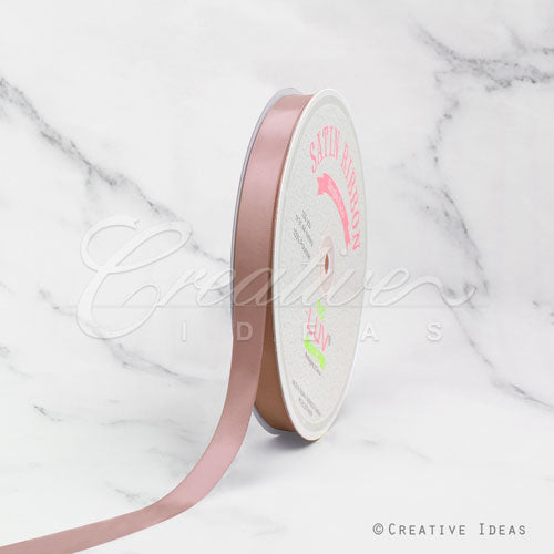 5/8" Single Face Satin Ribbon - 100 Yards (Mauve Pink)