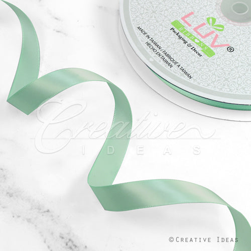 5/8" Single Face Satin Ribbon - 100 Yards (Sage)