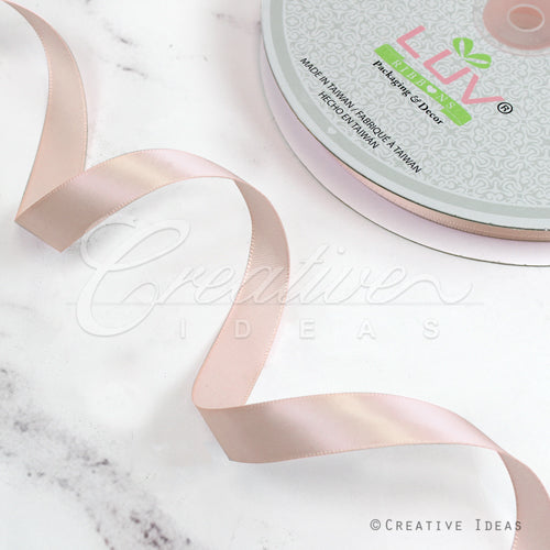 5/8" Single Face Satin Ribbon - 100 Yards (Oat)
