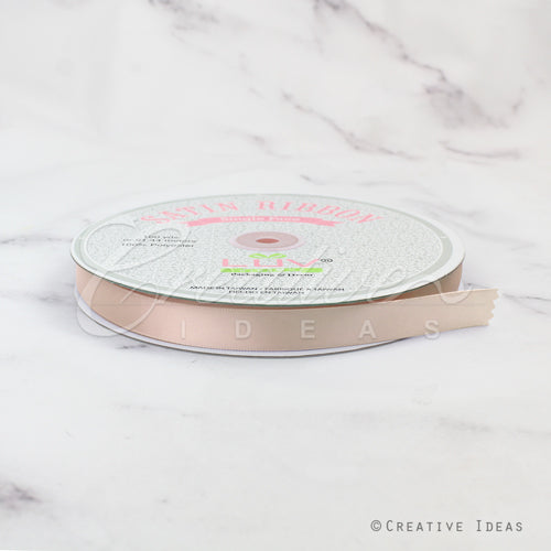 5/8" Single Face Satin Ribbon - 100 Yards (Oat)