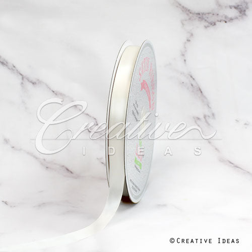 5/8" Single Face Satin Ribbon - 100 Yards (Antique White)