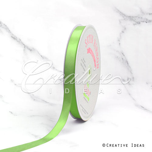 5/8" Single Face Satin Ribbon - 100 Yards (Apple Green)