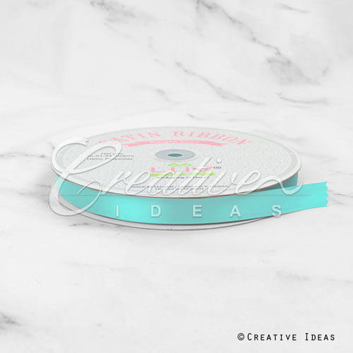 5/8" Single Face Satin Ribbon - 100 Yards (Aqua)