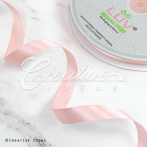 5/8" Single Face Satin Ribbon - 100 Yards (Blush)