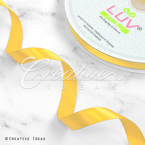 5/8" Single Face Satin Ribbon - 100 Yards (Canary)