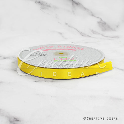 5/8" Single Face Satin Ribbon - 100 Yards (Daffodil)