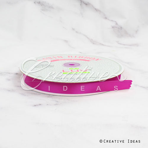 5/8" Single Face Satin Ribbon - 100 Yards (Fuchsia)