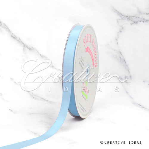 5/8" Single Face Satin Ribbon - 100 Yards (Light Blue)