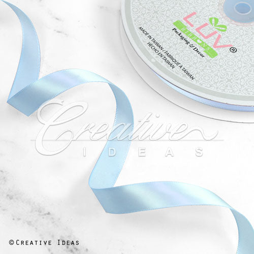 5/8" Single Face Satin Ribbon - 100 Yards (Light Blue)