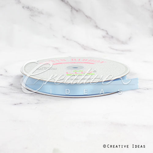 5/8" Single Face Satin Ribbon - 100 Yards (Light Blue)