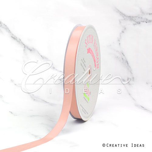 5/8" Single Face Satin Ribbon - 100 Yards (Light Peach)