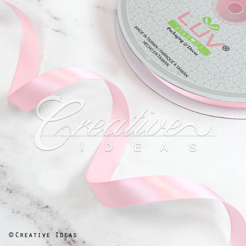 5/8" Single Face Satin Ribbon - 100 Yards (Light Pink)